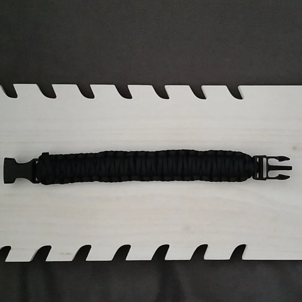 Double Layer Black Paracord Bracelet